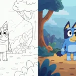 Bluey coloring pages