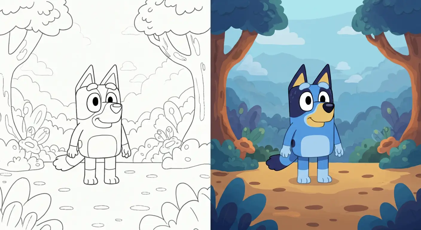 Bluey coloring pages