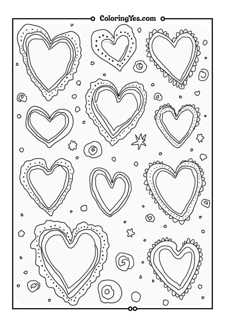 Collection of different sized hearts