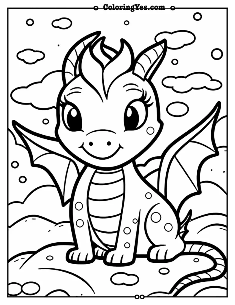 Dragon coloring pages 