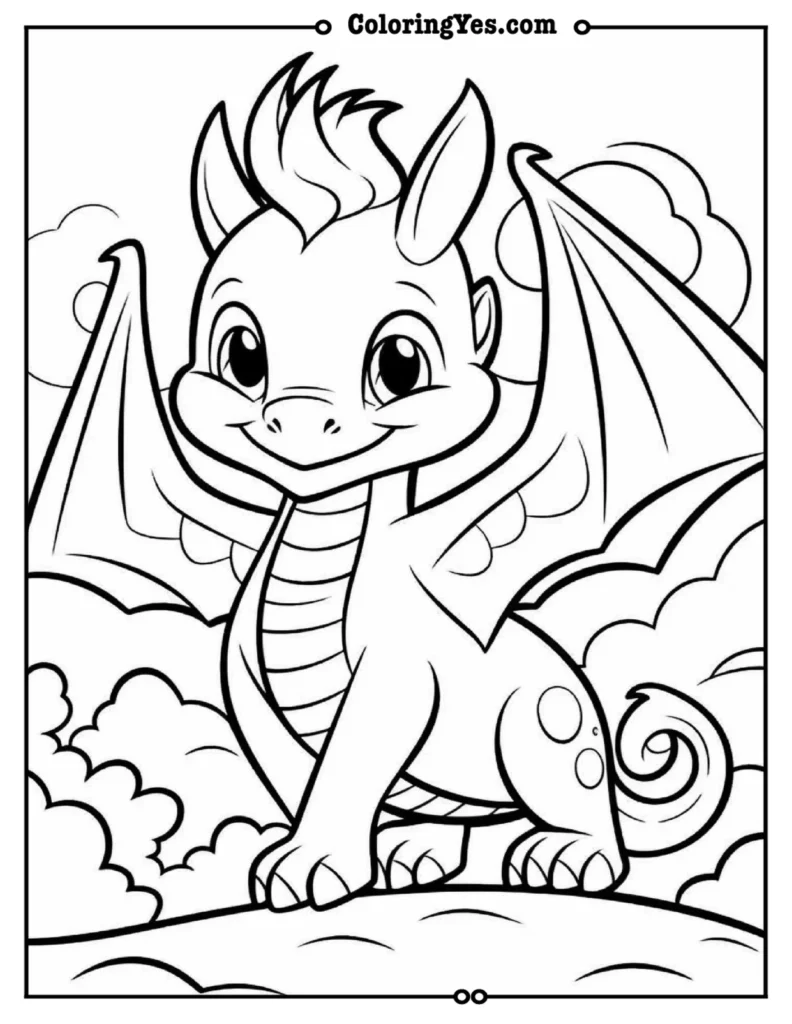 Dragon coloring pages 