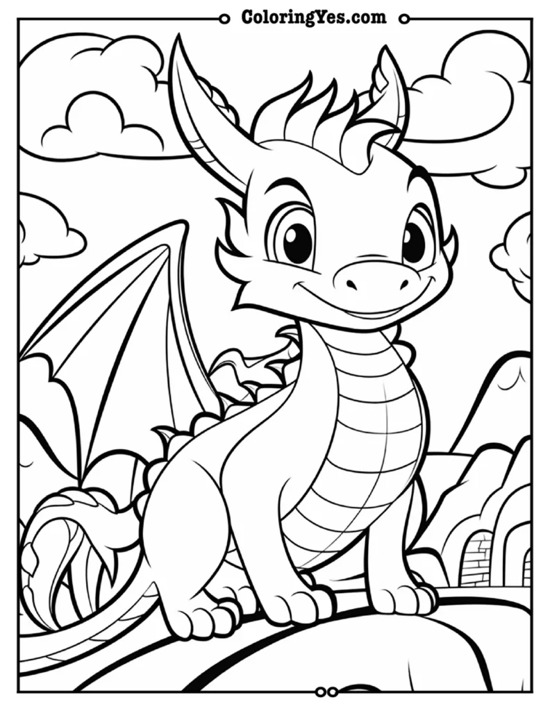 Dragon coloring pages