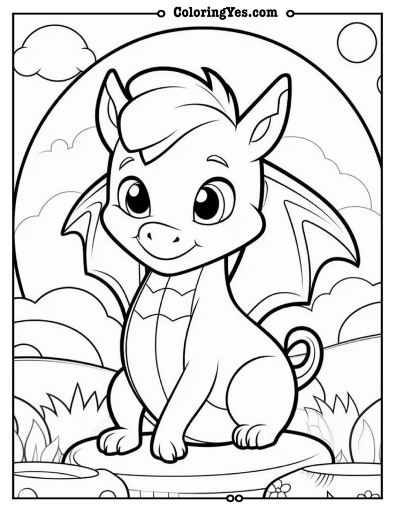 Dragon coloring pages 