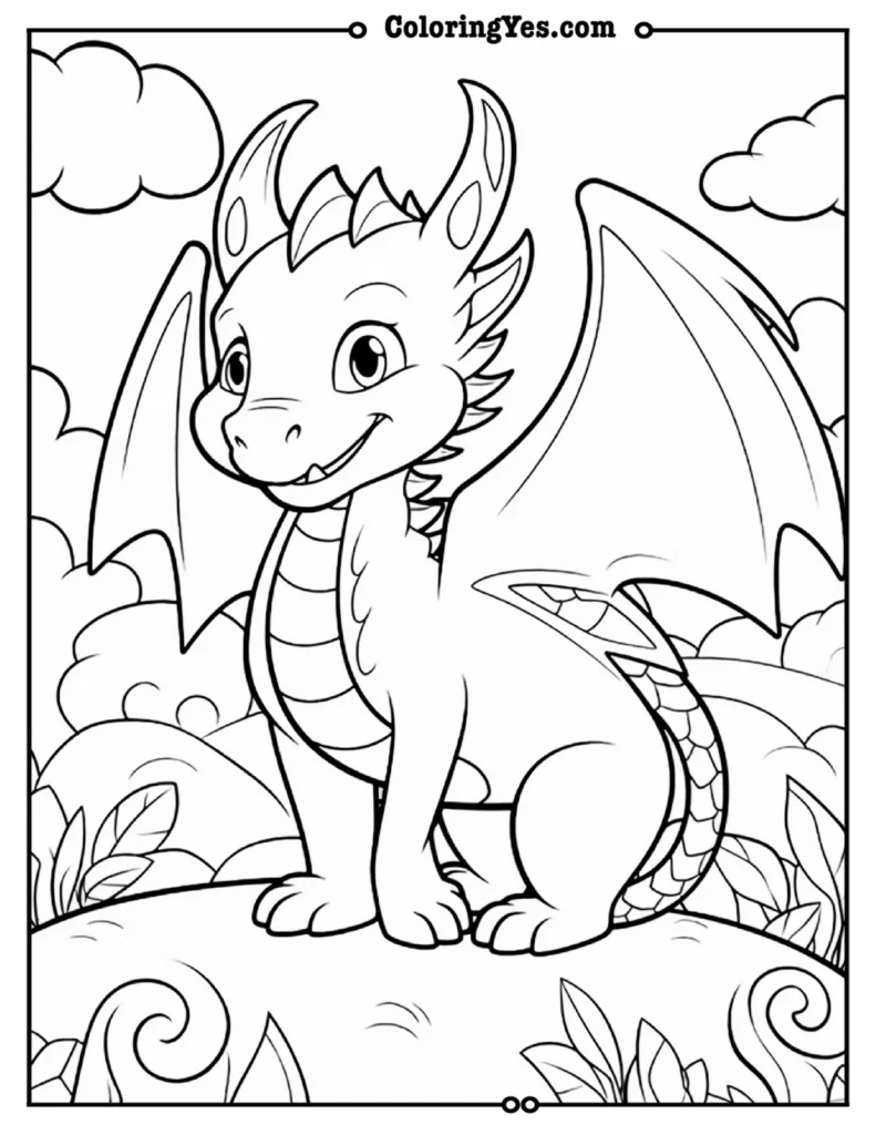 Dragon coloring pages