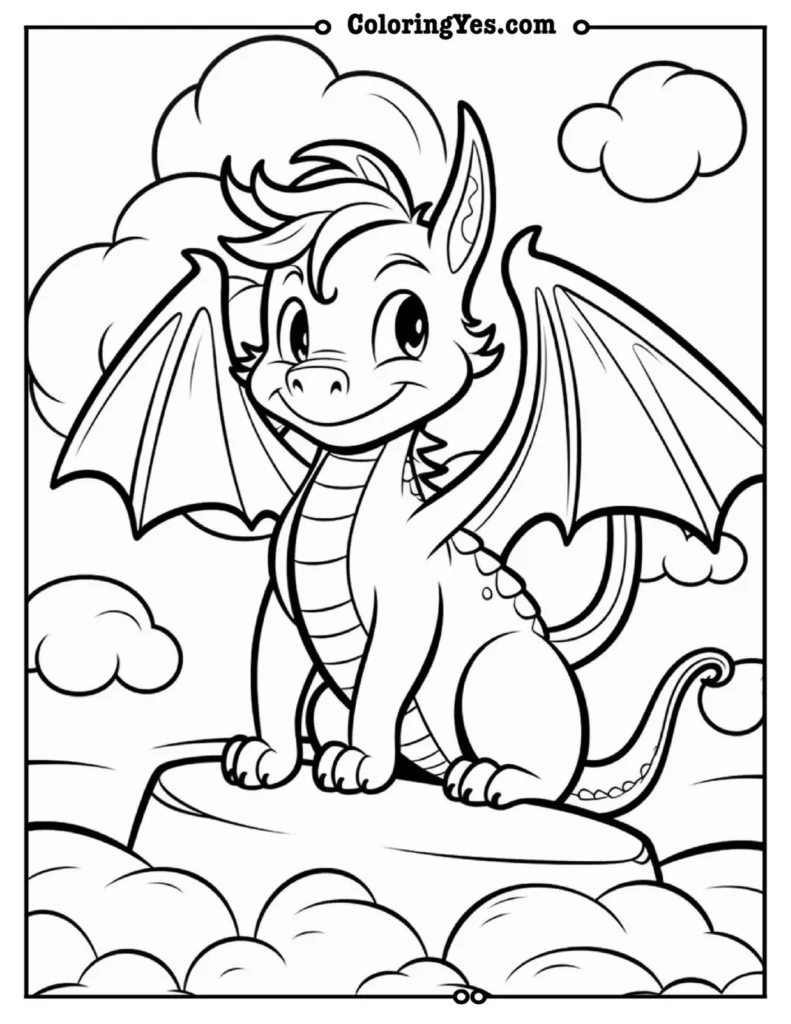 Dragon coloring pages 