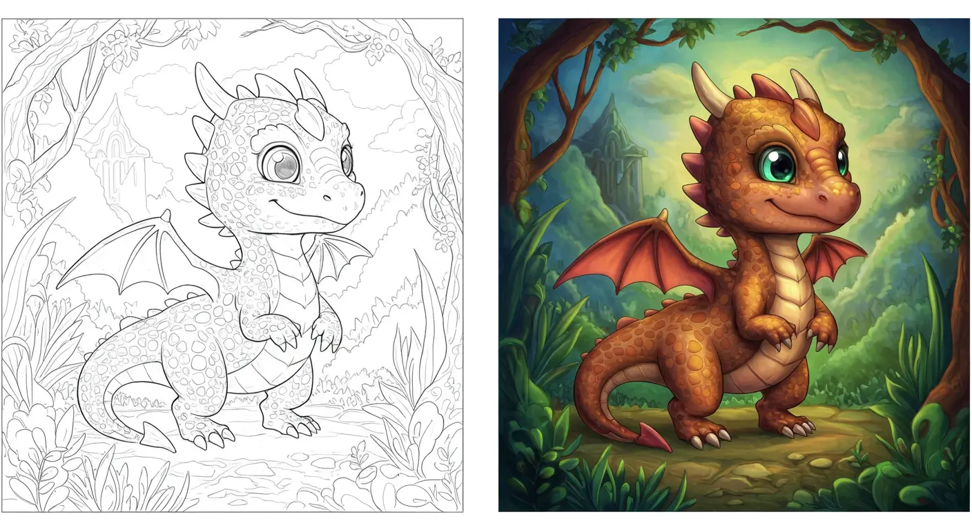 Dragon coloring pages