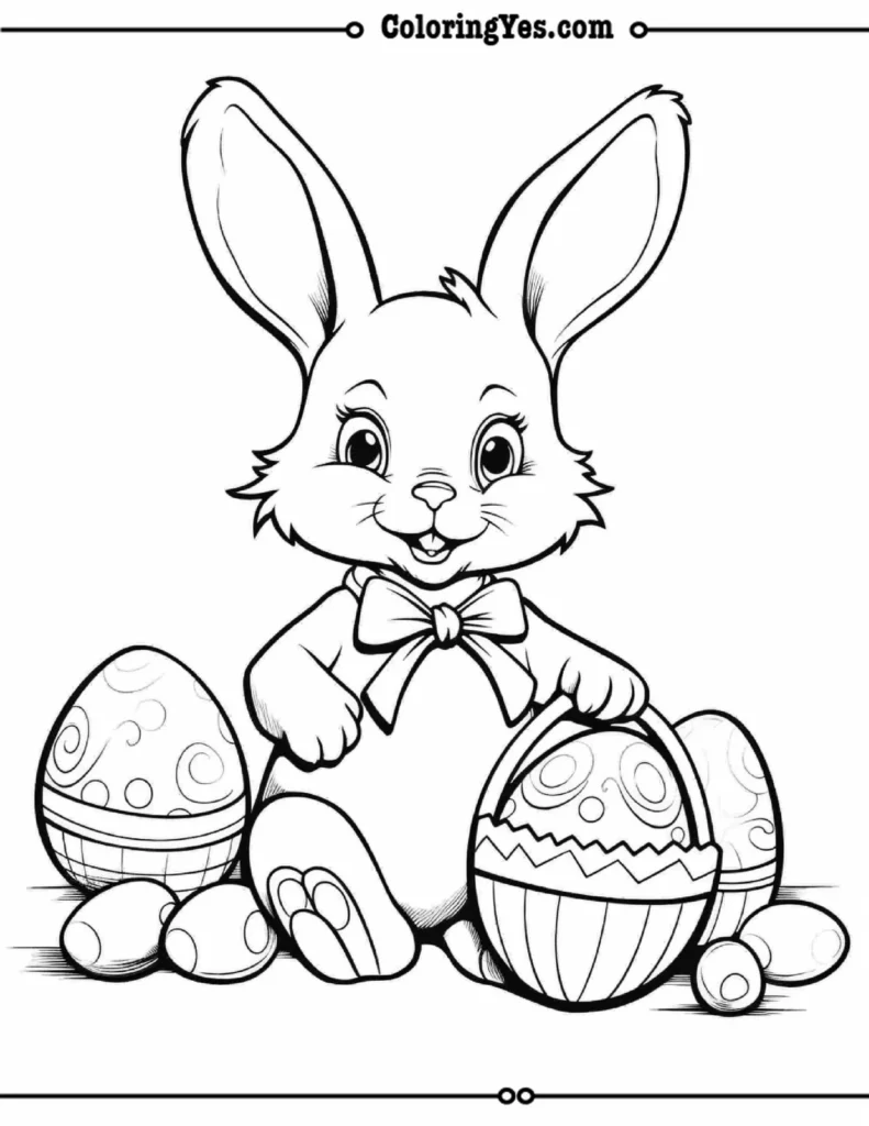 Funny Easter coloring