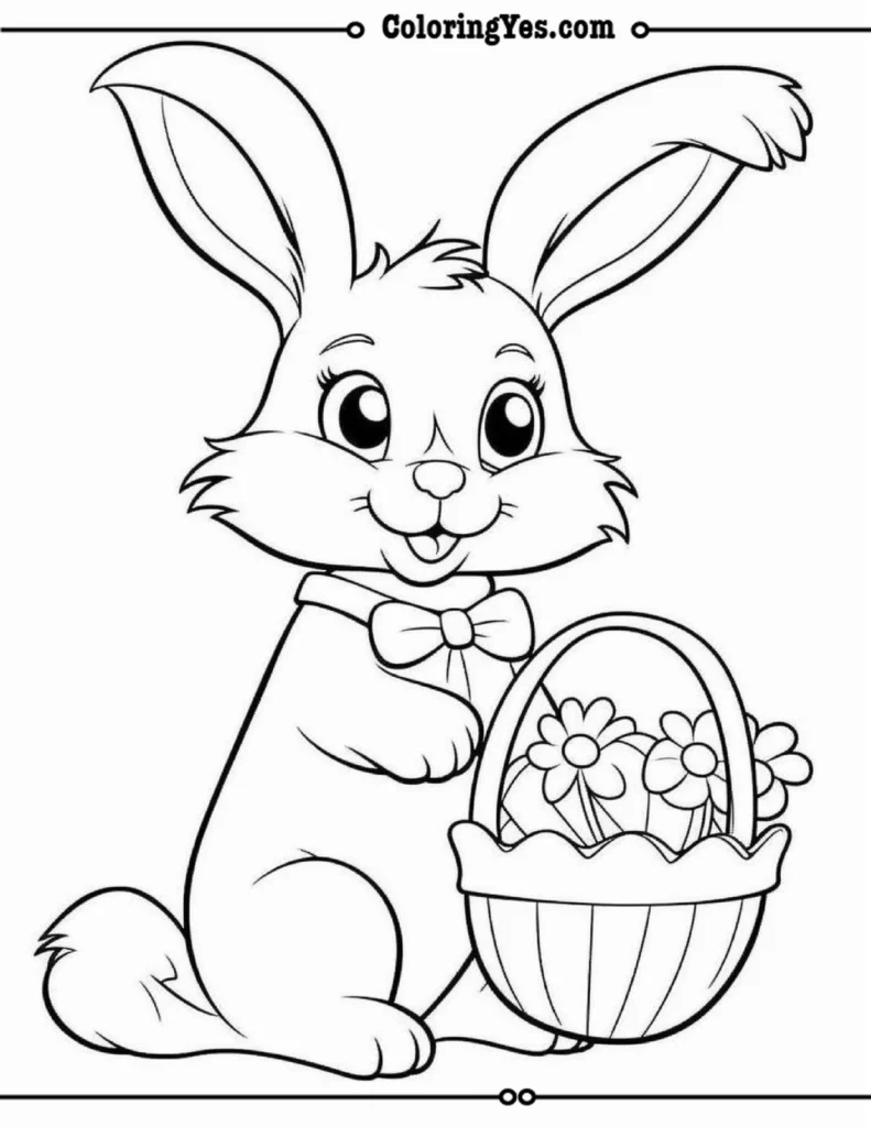 happy Rabbit coloring pages 
