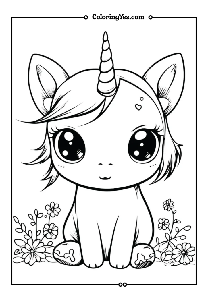 Fluffy Unicorn and the Moonlight
