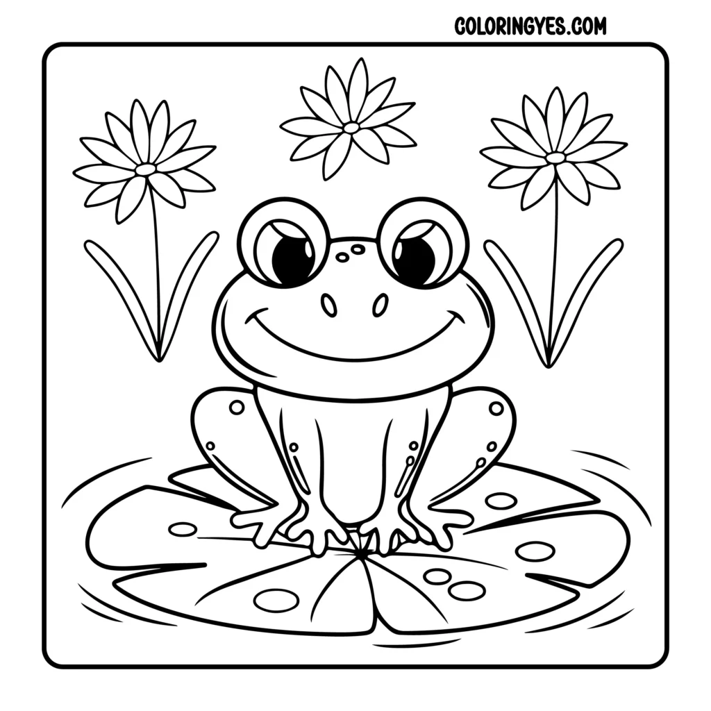 Frog Spring coloring pages