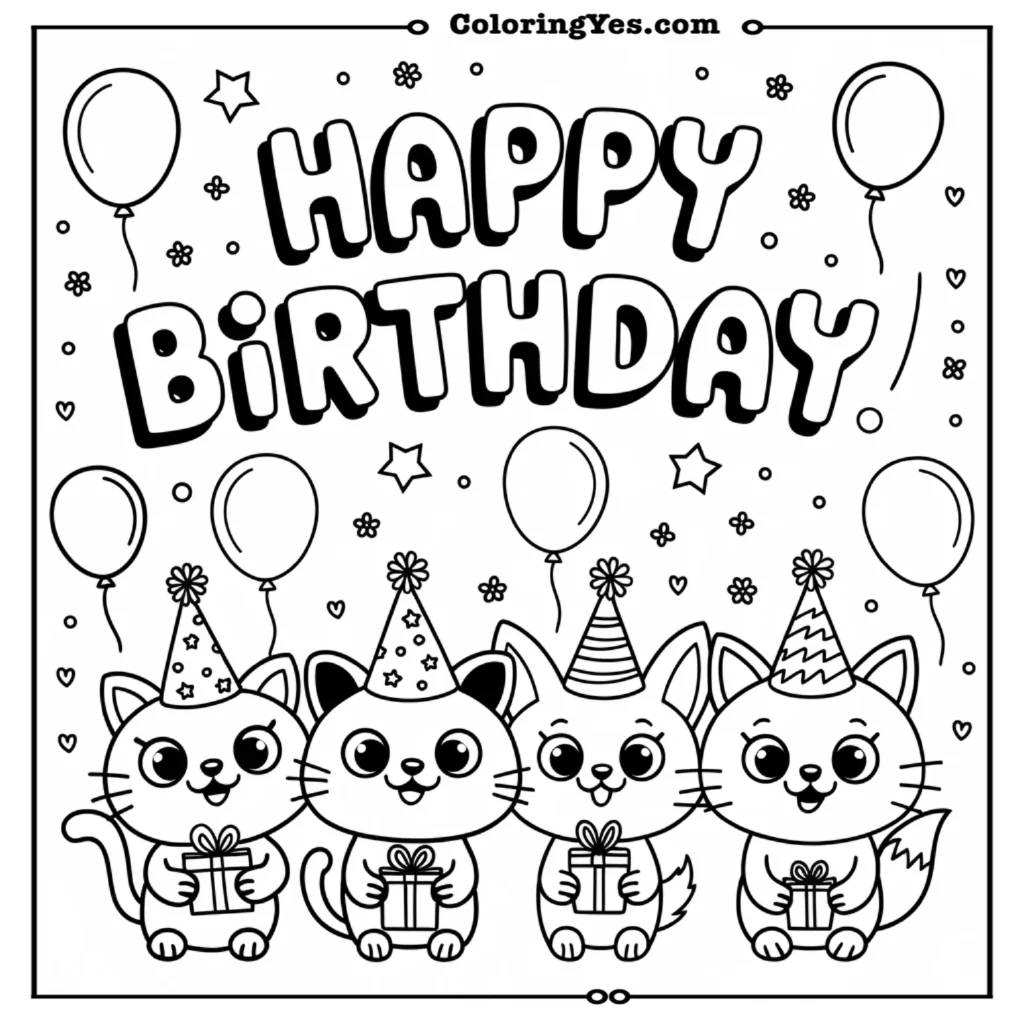 Happy Birthday Cute cats