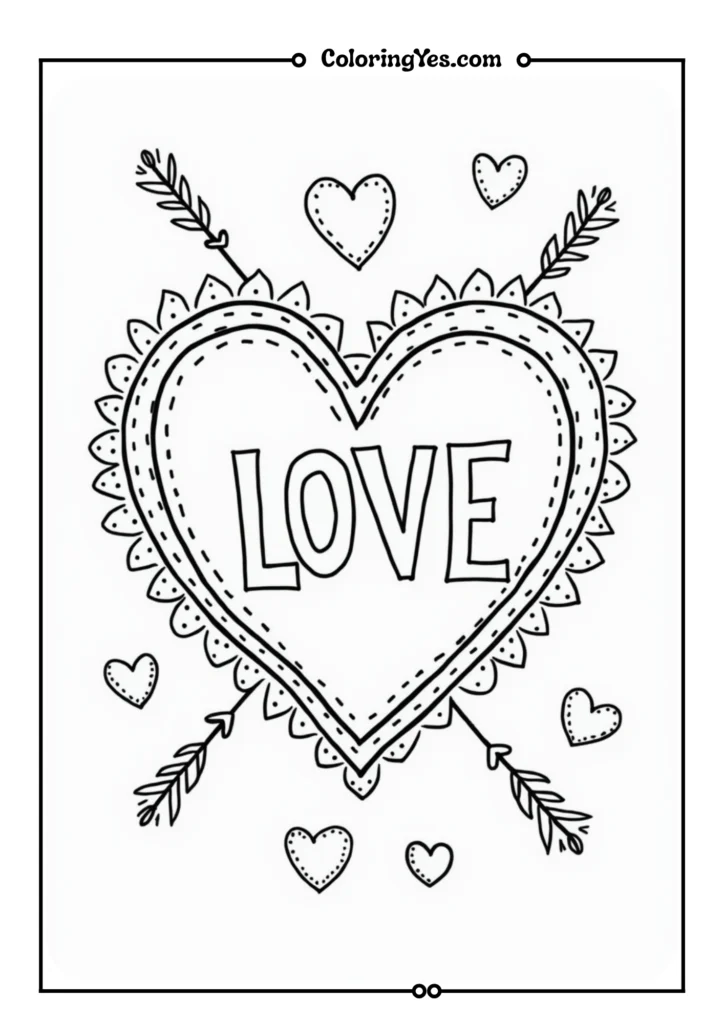 Large decorative heart with _LOVE