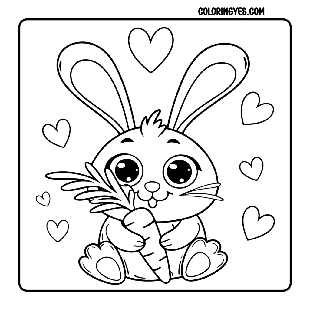 Rabbit Spring coloring pages