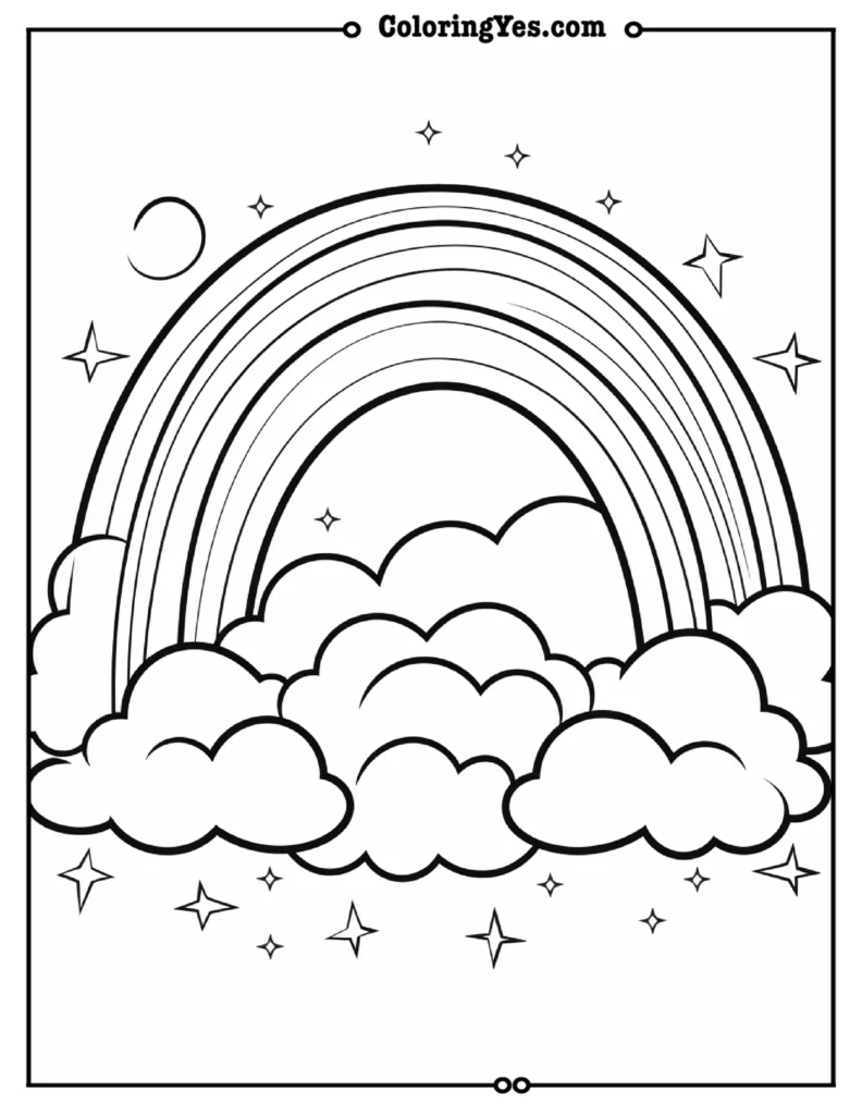 Rainbow coloring pages