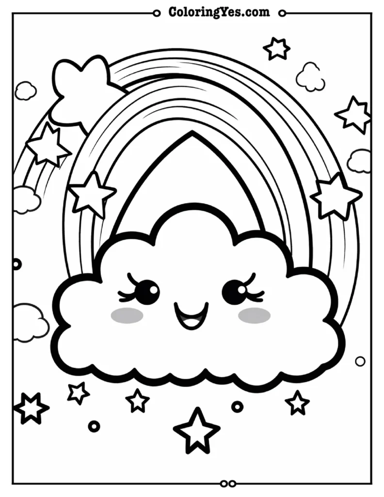 Rainbow coloring pages