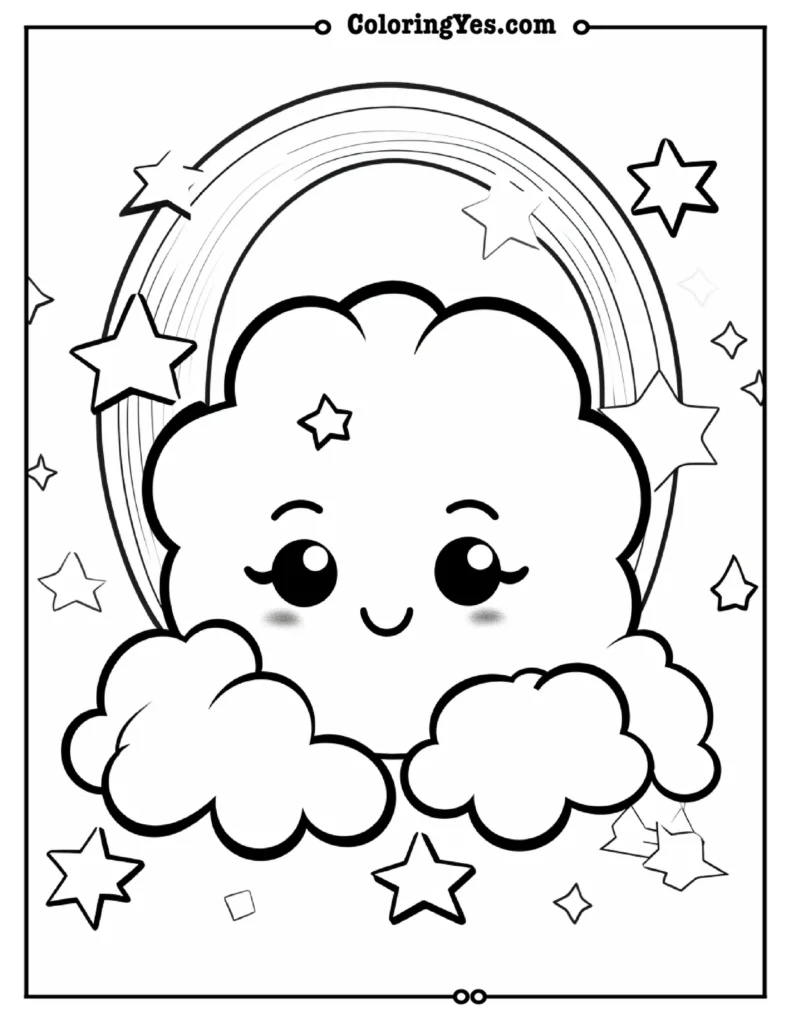 Rainbow coloring pages 