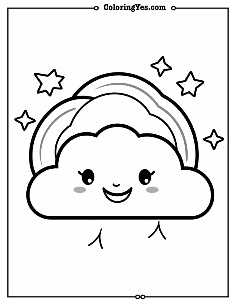 Rainbow coloring pages 