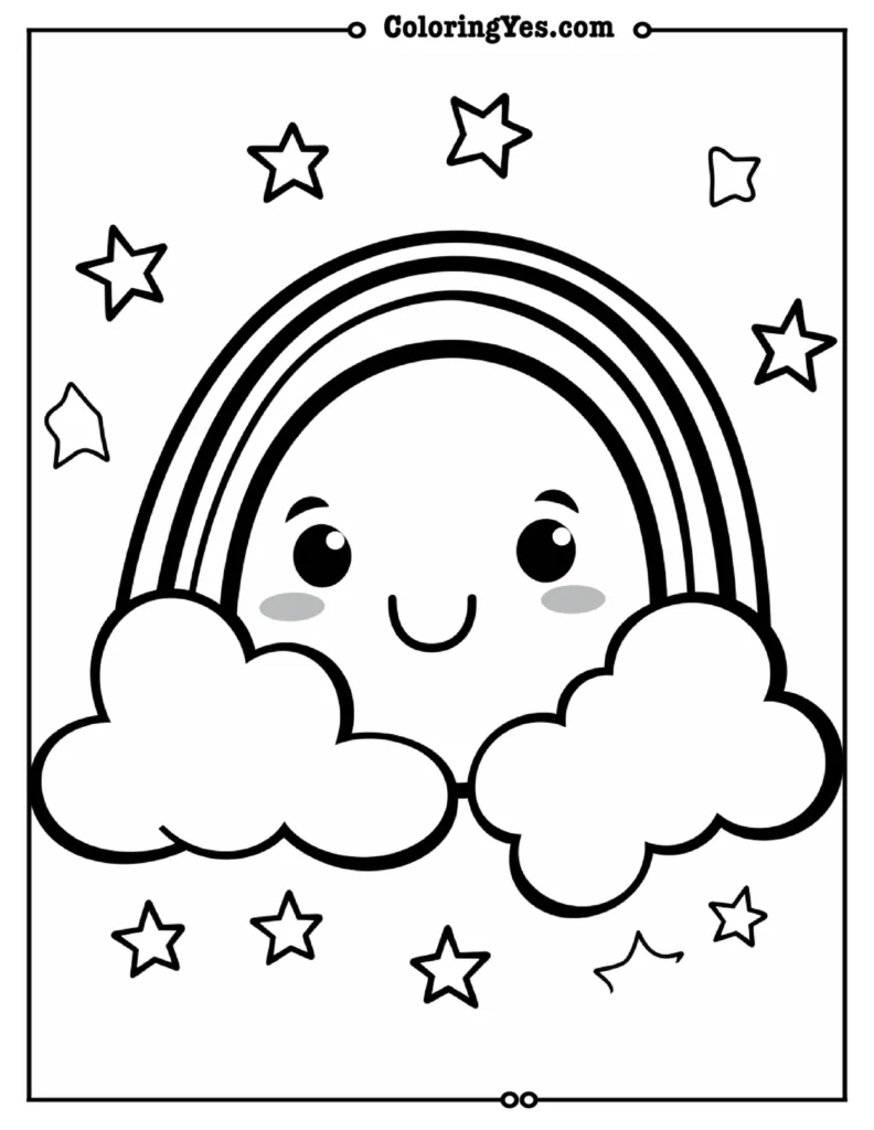 Rainbow coloring pages