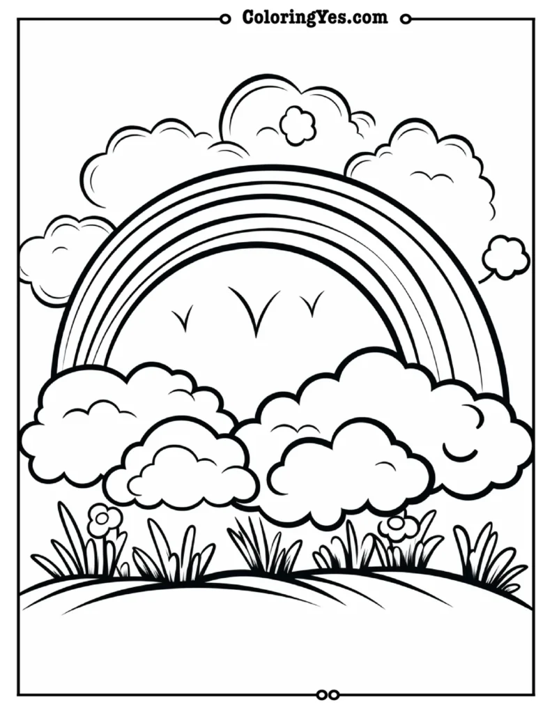 Rainbow coloring pages
