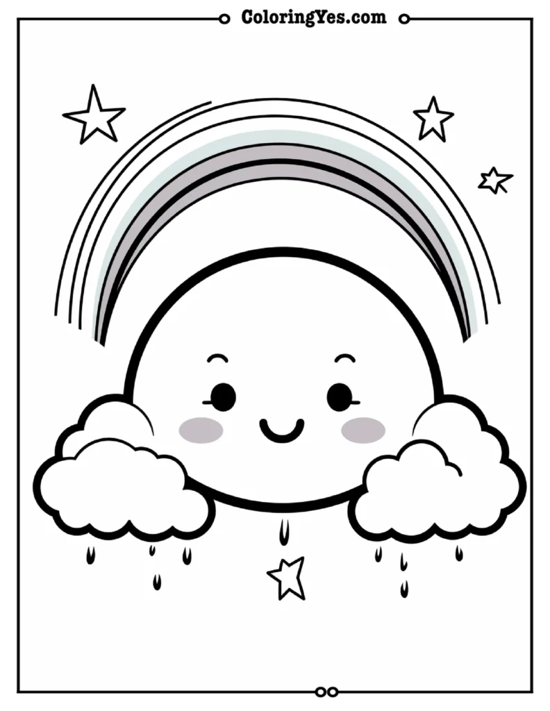 Rainbow coloring pages 