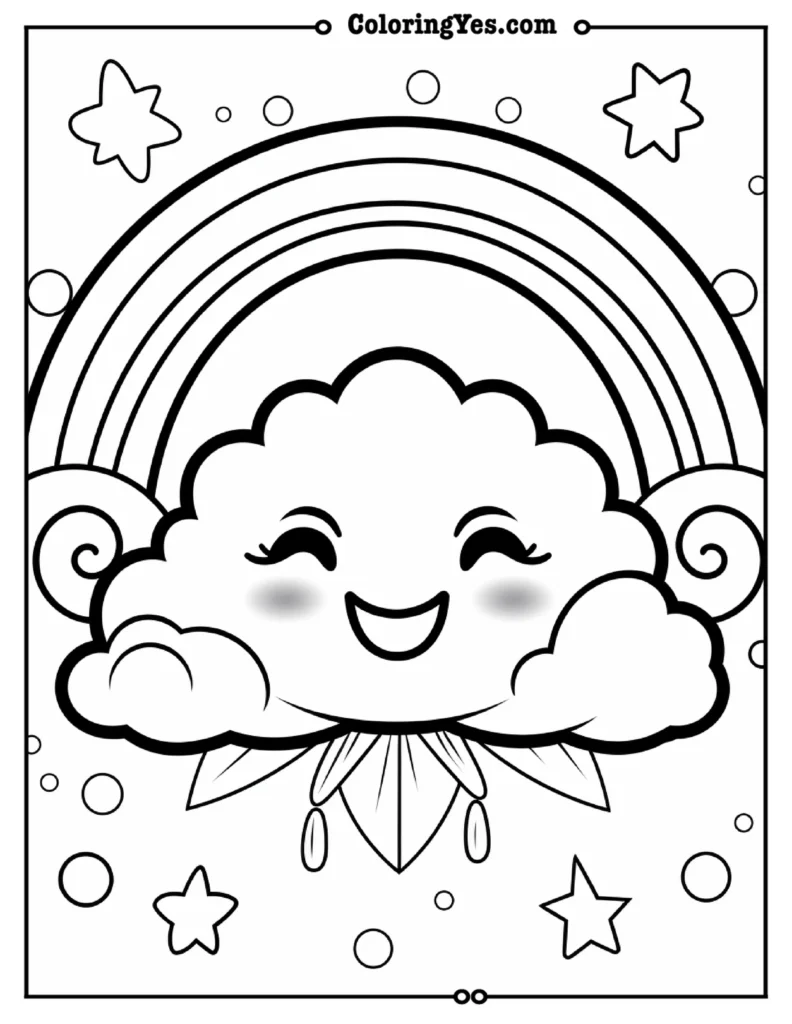 Rainbow coloring pages