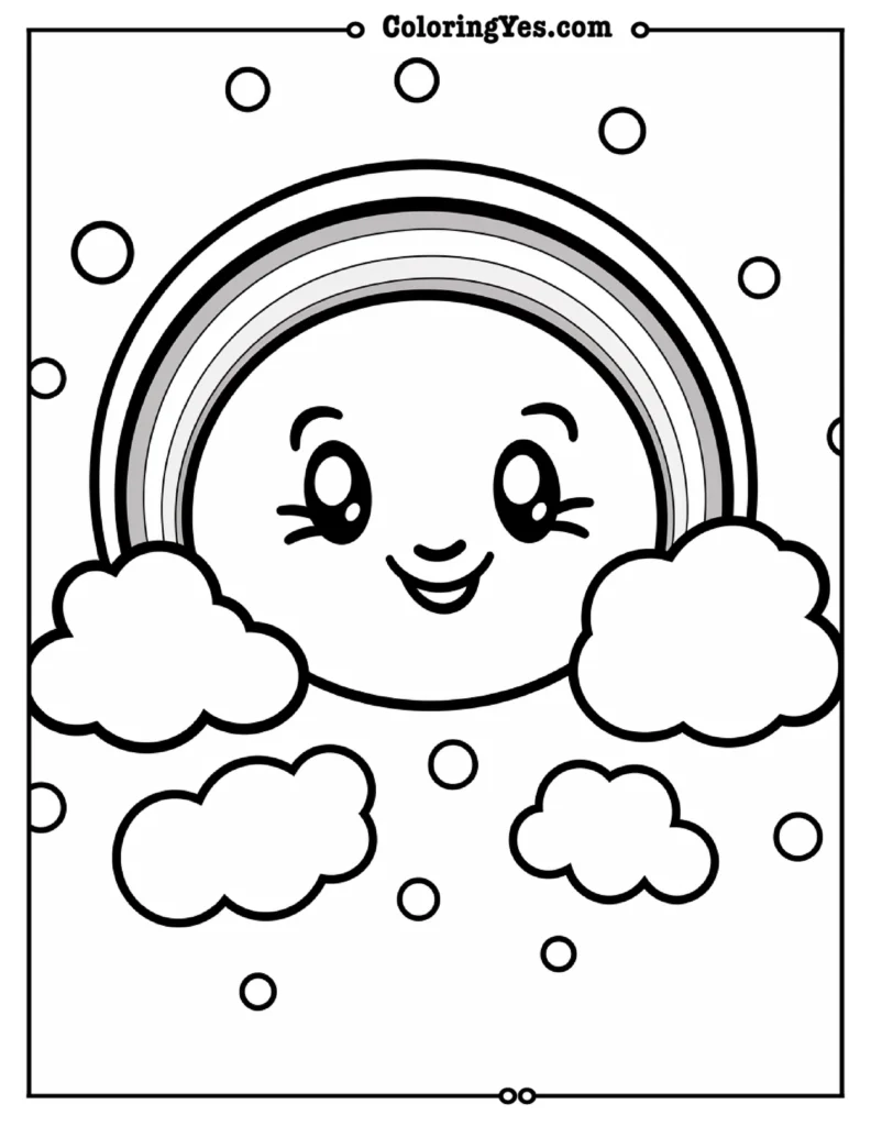 Rainbow coloring pages
