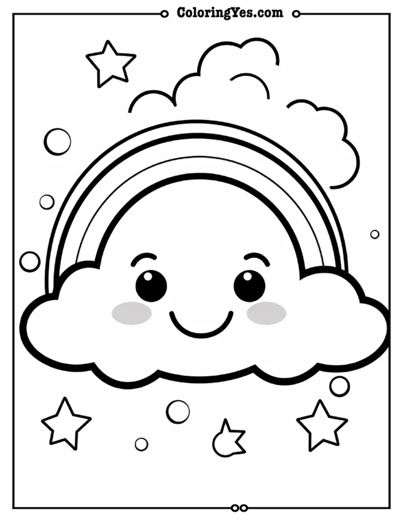 Rainbow coloring pages