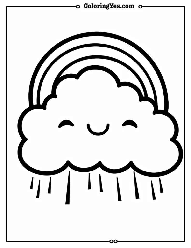 Rainbow coloring pages 