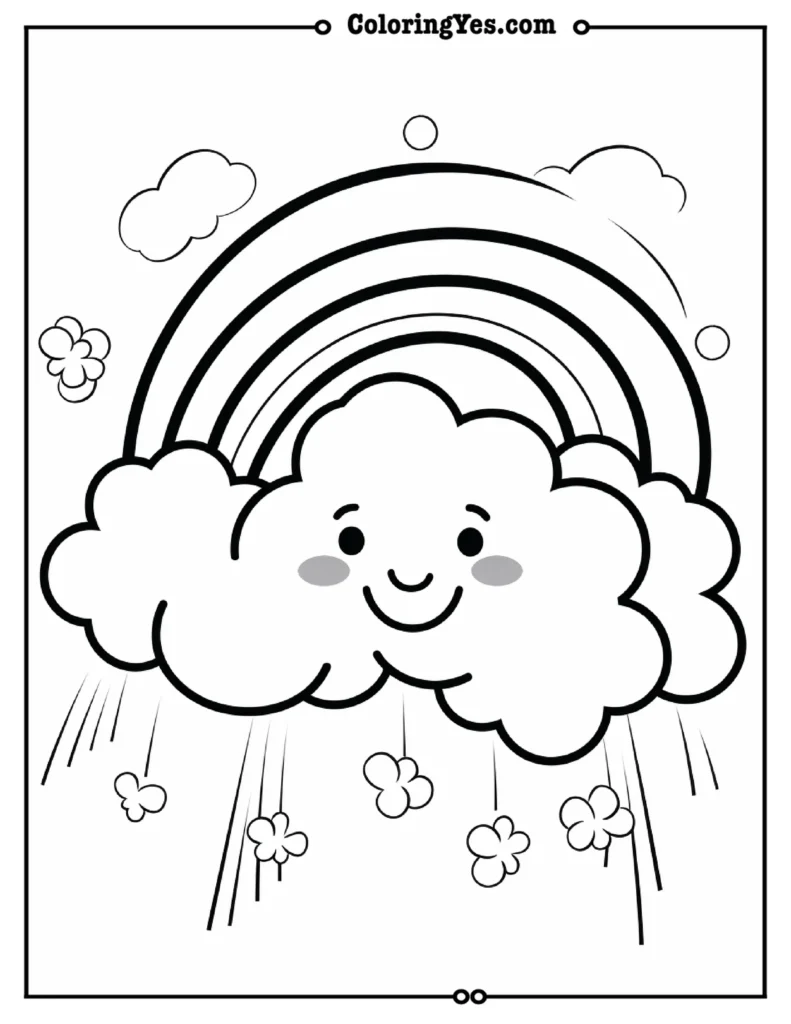 Rainbow coloring pages