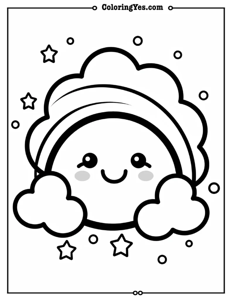 Rainbow coloring pages