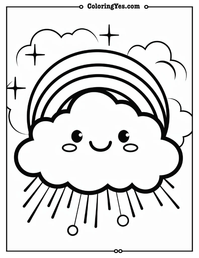 Rainbow coloring pages 