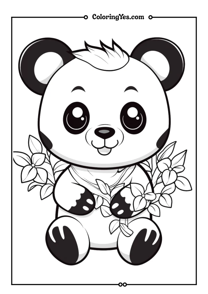 Shy Panda in the Forest