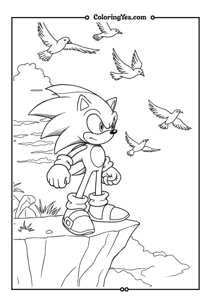 Sonic Jumping Over Rings