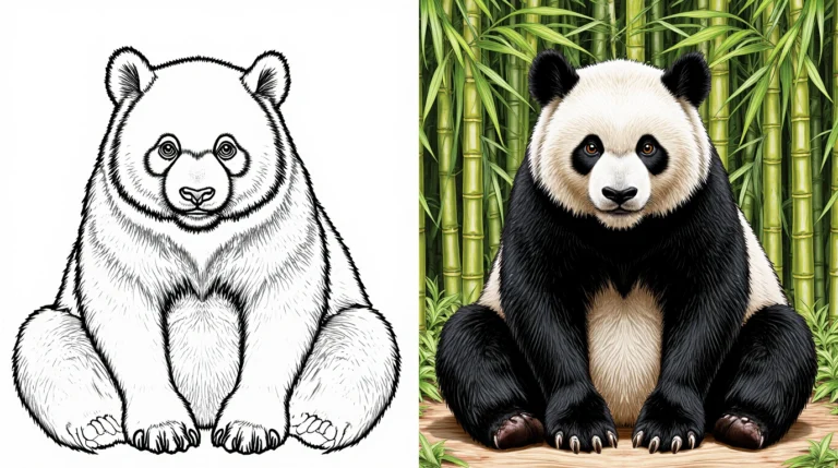 Panda coloring pages