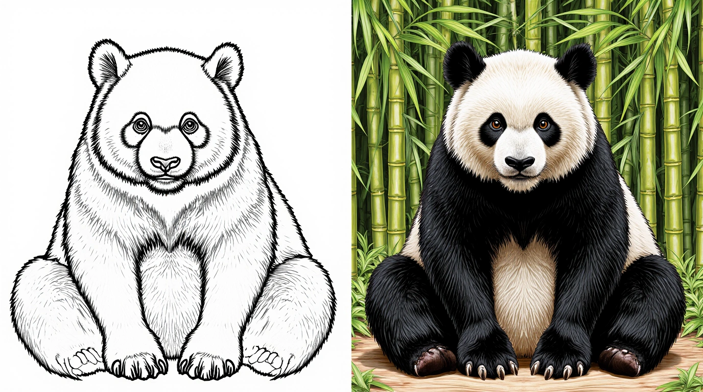 Panda coloring pages