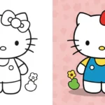 Hello kitty coloring pages