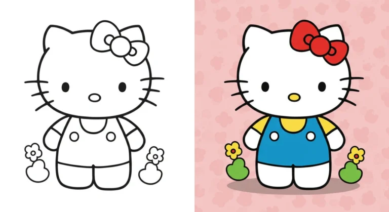 Hello kitty coloring pages