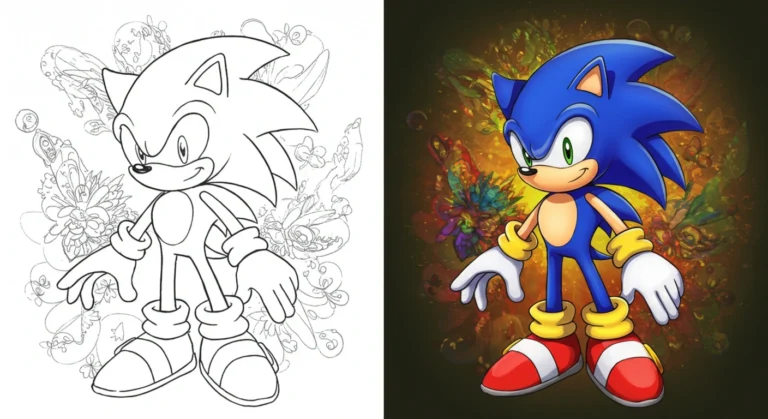 Sonic coloring pages