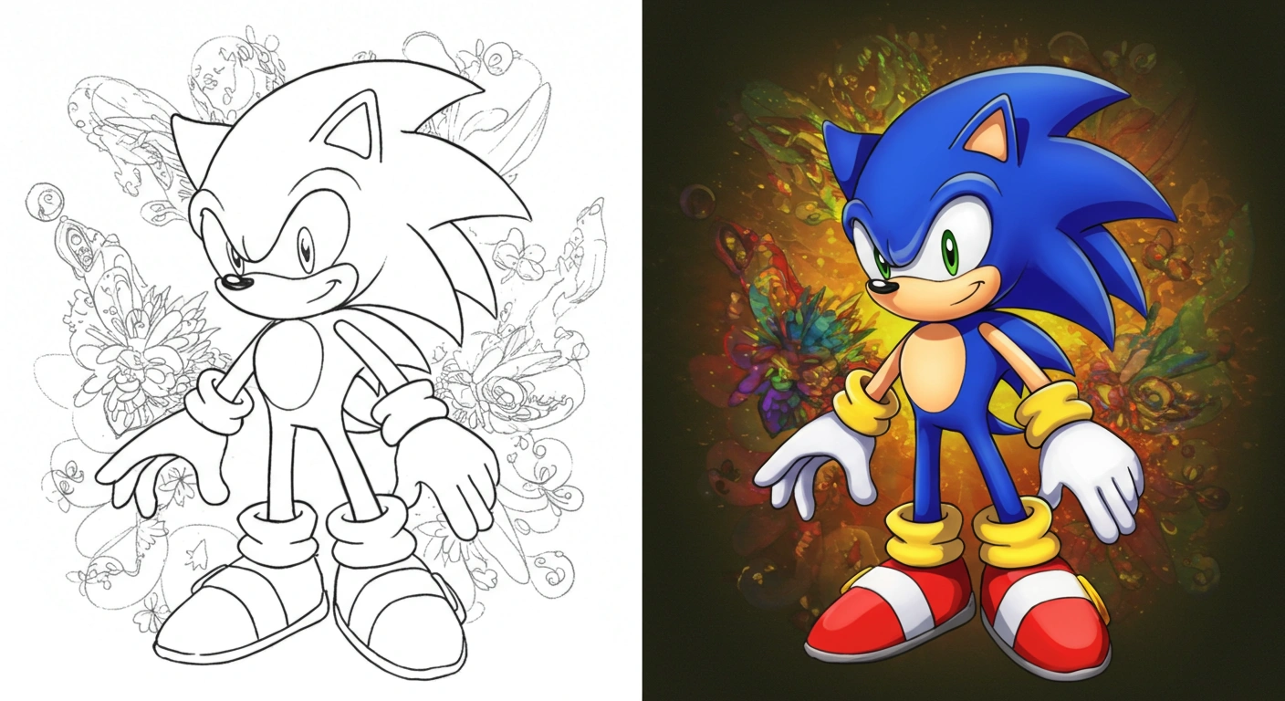 Sonic coloring pages