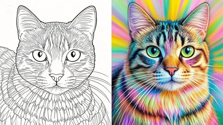 Cat coloring pages