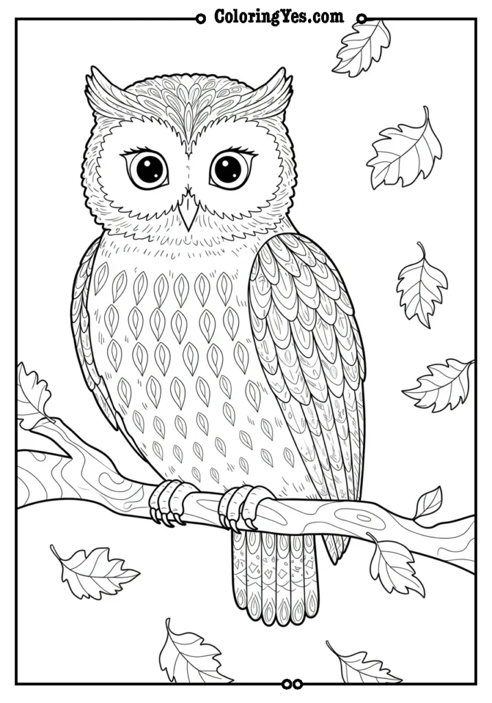 owl sitting on a branch