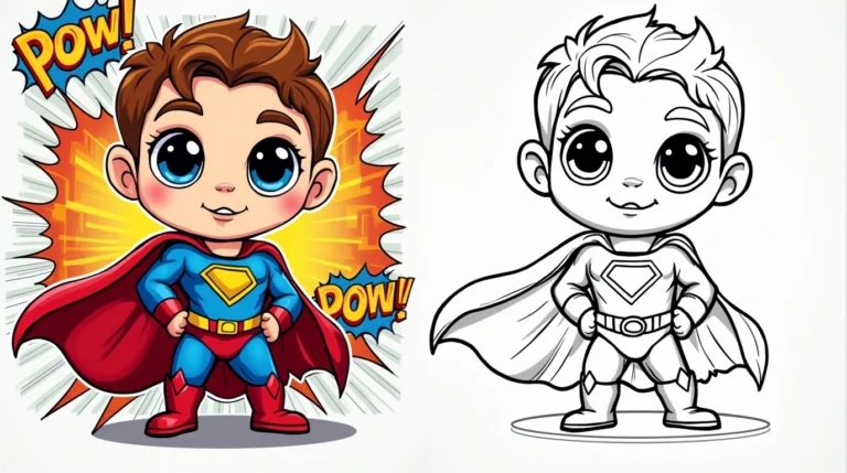 Superhero coloring pages