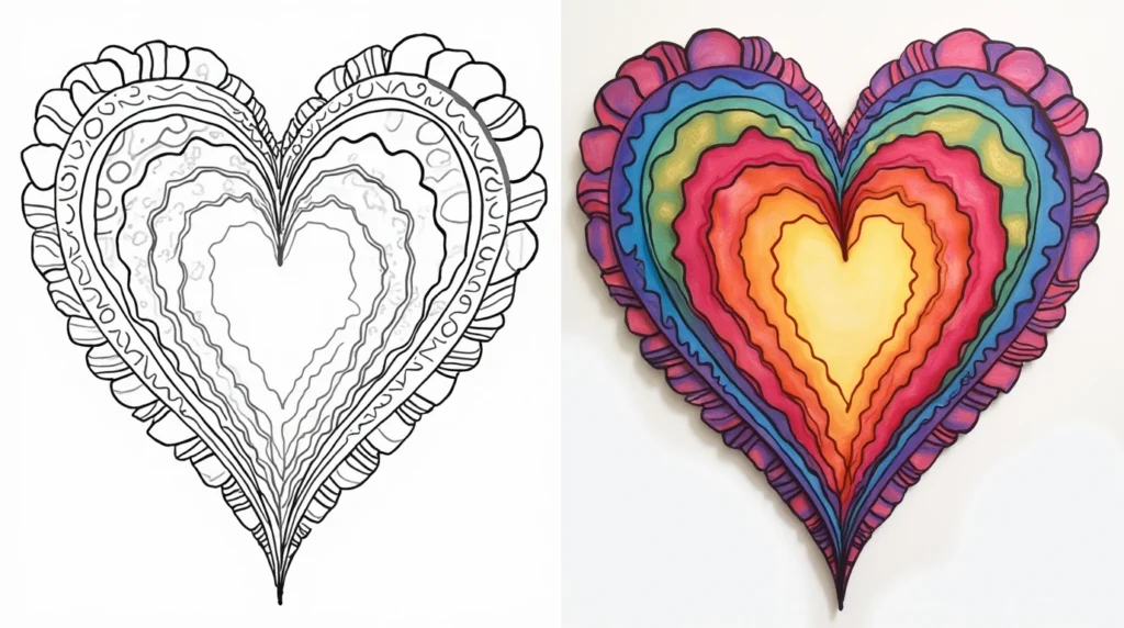 20+ Free Heart Coloring Pages – Printable PDF Downloads