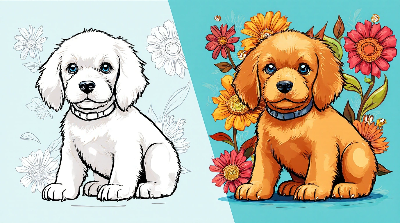 Puppy coloring pages
