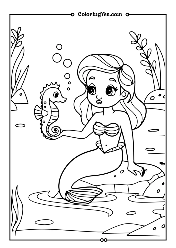 🎨 Mermaid Magic to Color