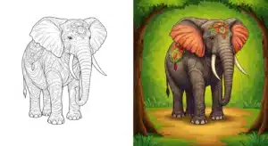 Elephant coloring pages