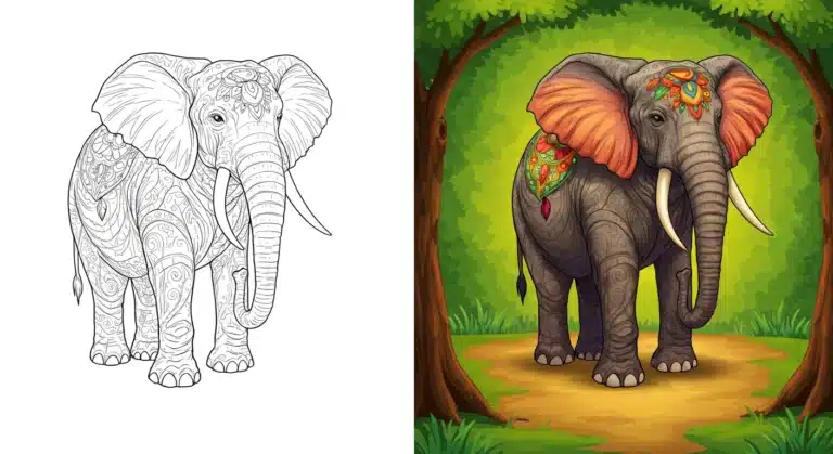 Elephant coloring pages