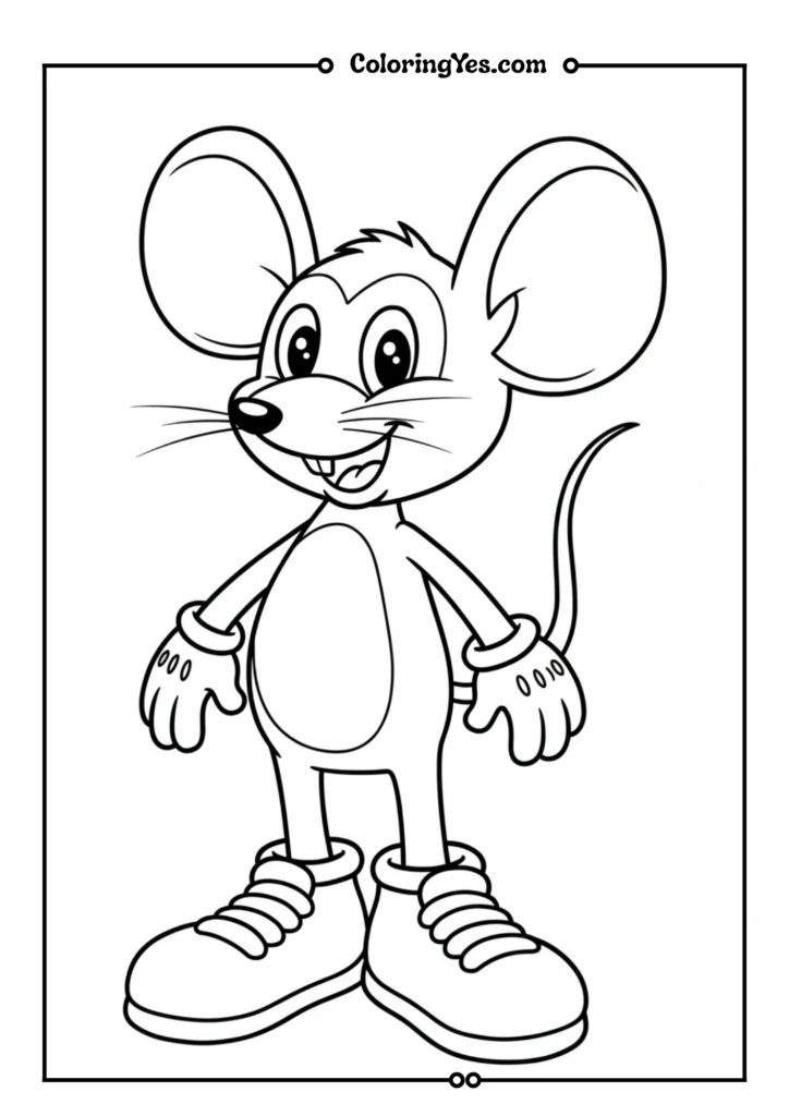 A cartoon mouse character