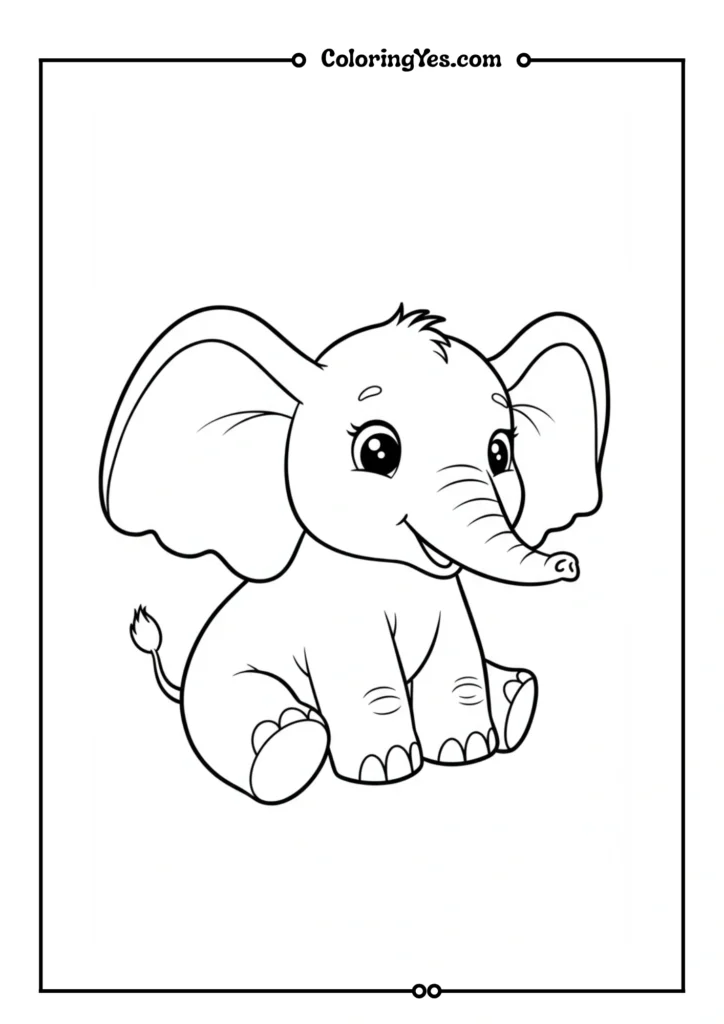 A cute baby elephant
