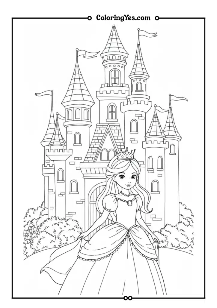 A princess with a castle